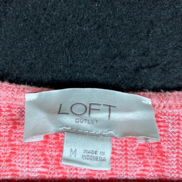 LOFT Outlet Womens Blouse Pink Sleeve U Neck Long Sleeved Stretch Medium - Picture 6 of 12